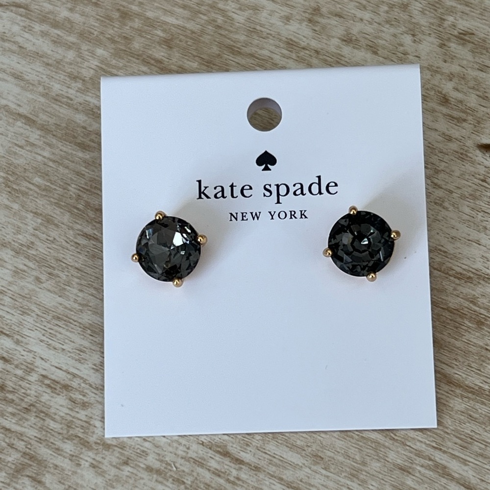 Kate Spade New York Gumdrop Black Stud Earrings NWT